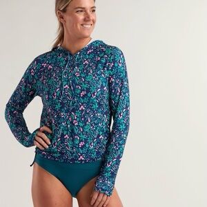 Awesome NWT Title Nine relaxed fit Sunbuster hoodie L in blueberry
